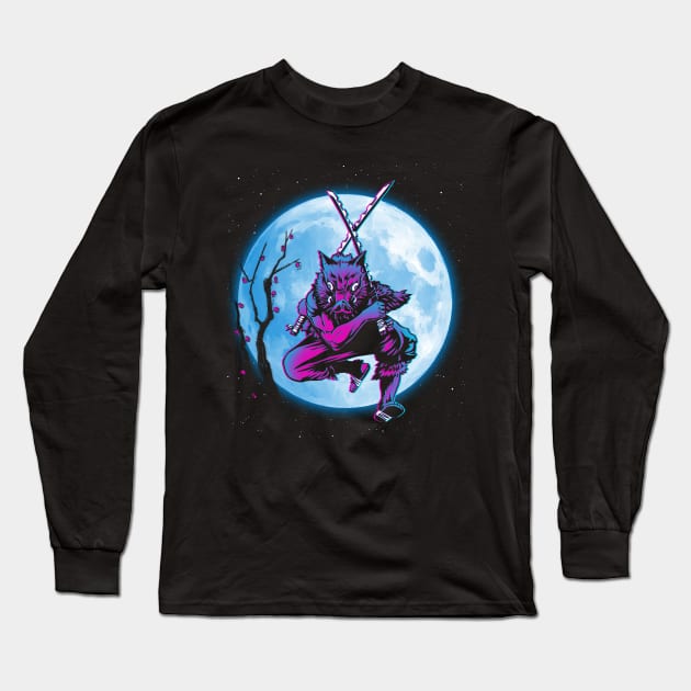 Inosuke under the moon Long Sleeve T-Shirt by ddjvigo